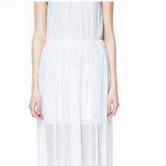 NWT Zara Off-White Long Grecian Dress Size Medium - Picture 4 of 7